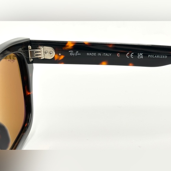 By Ray-Ban Tortoise RB2383 Polarized Sunglasses Brown Lens 2025 Mr Burbank - Picture 13 of 13